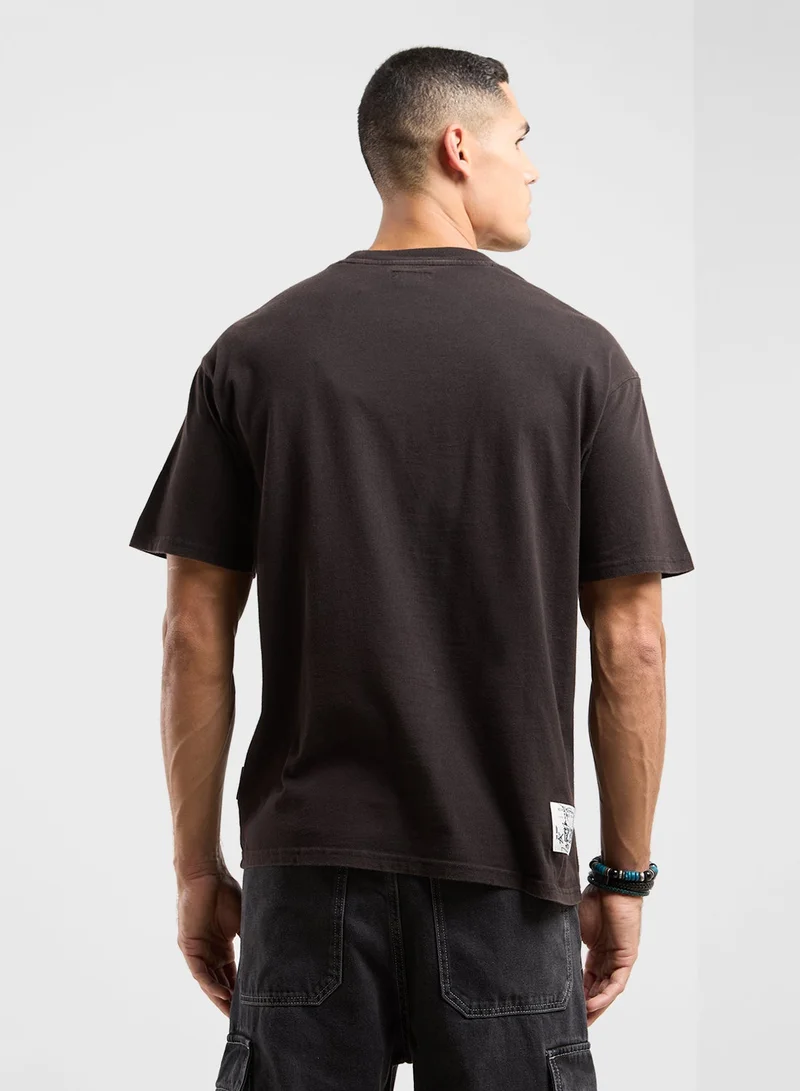 إيسو تيشيرت دينم باتش